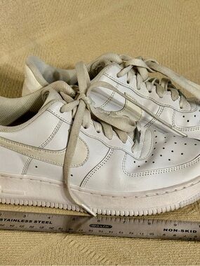 Nike Air Force 1 White Low-Top Leather Sneakers